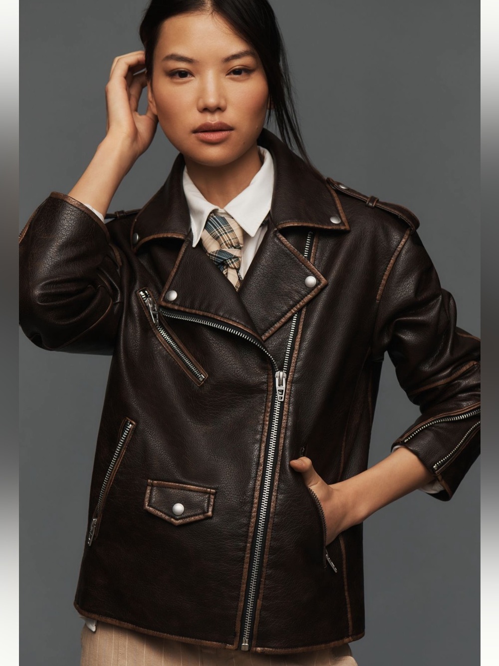 BLANKNYC Still Mine Faux Leather Moto Jacket